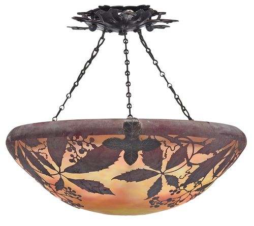 DAUM NANCY VINE CAMEO GLASS
