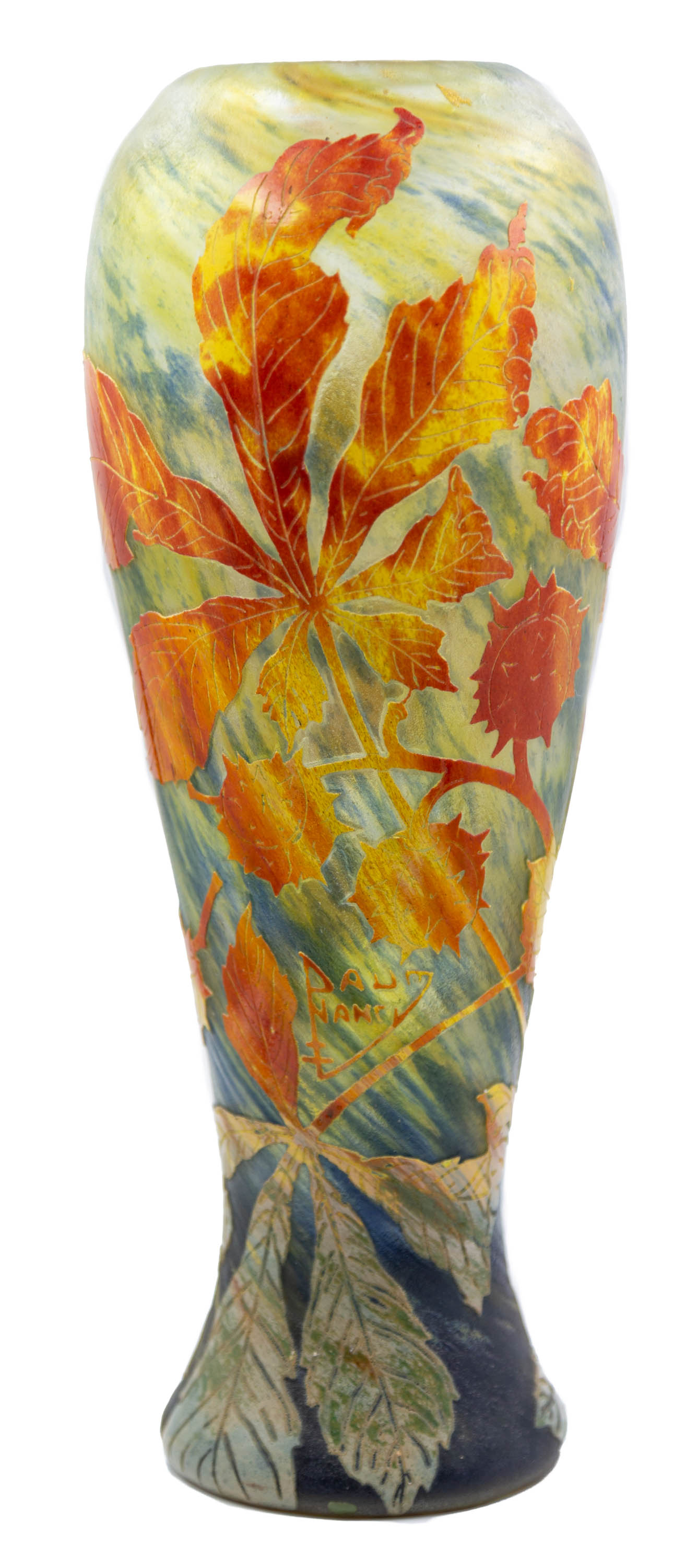 DAUM NANCY WOODBINE CAMEO VASE