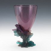DAUM PATE DE VERRE BACCHUS VAS