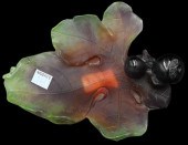 DAUM "PATE-DE-VERRE" BOWL OF F
