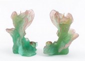 DAUM PATE DE VERRE CANDLESTICK