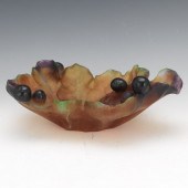 DAUM PATE DE VERRE FIG LEAF AN