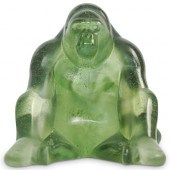 DAUM PATE DE VERRE GORILLA FIG