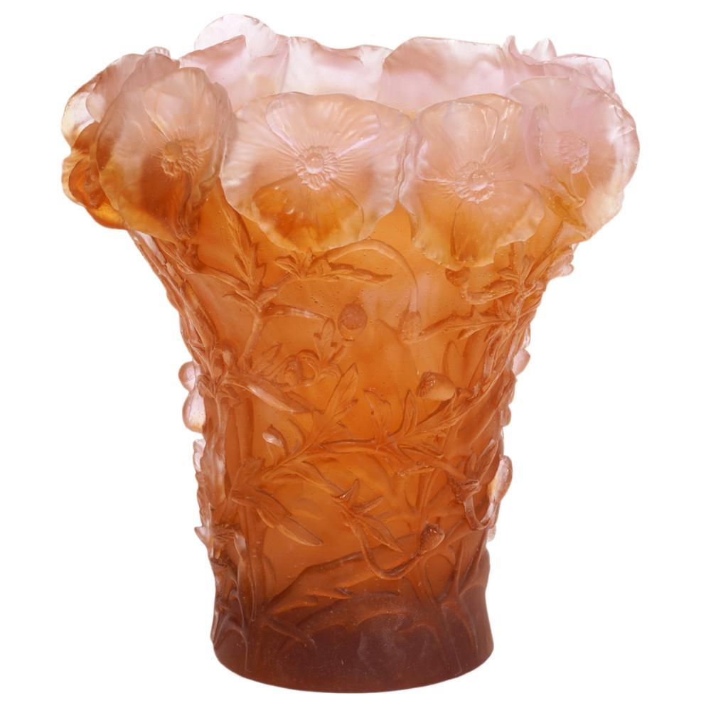 DAUM PATE DE VERRE HIBISCUS CRYSTAL
