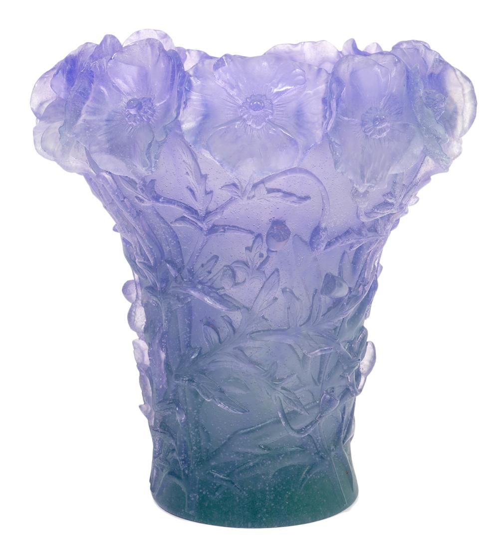 DAUM PATE DE VERRE HIBISCUS