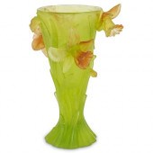 DAUM "PATE DE VERRE" IRIS FLOW