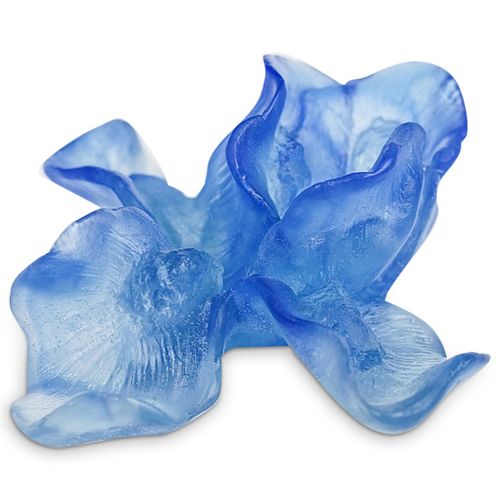 DAUM PATE DE VERRE "IRIS" BLUE