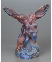 DAUM PATE DE VERRE KNEELING AN