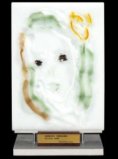 DAUM 'PICCOLO FIORE' GLASS PLA