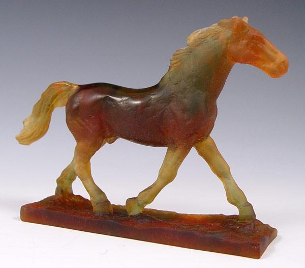 DAUM SIGNED PATE DE VERRE ART GLASS