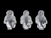 DAUM 'THREE WISE MONKEYS' CRYS