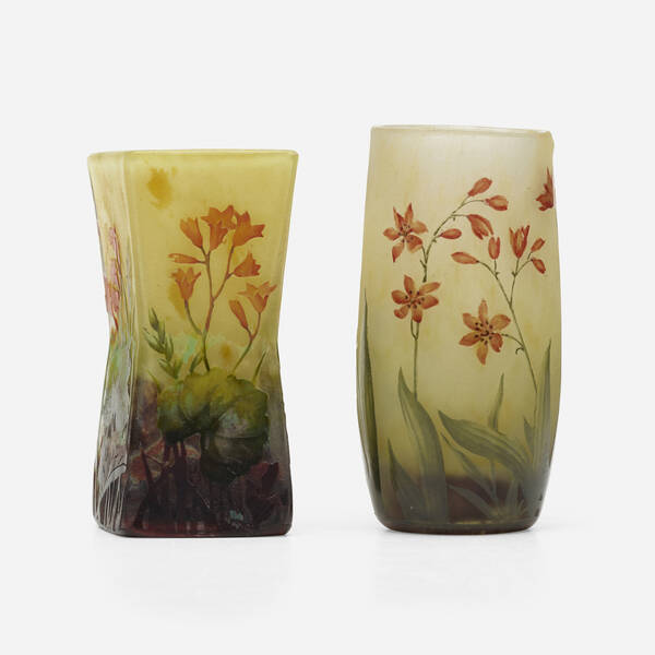 Daum. Vases, set of two. c. 1900,