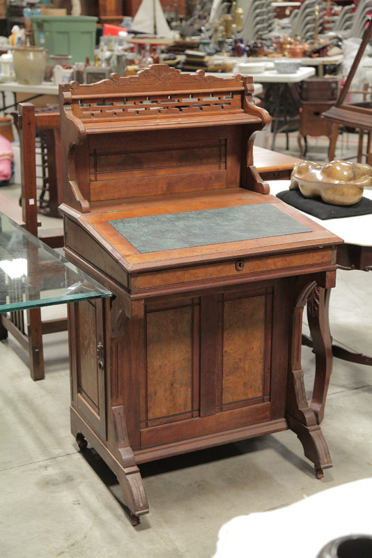 DAVENPORT DESK. Walnut having an