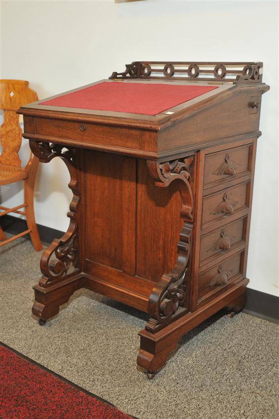 DAVENPORT DESK. Walnut with