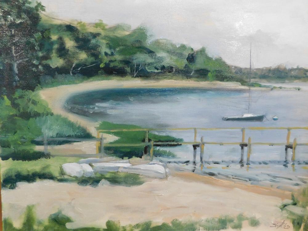 DAVID A SIGEL "ROPES BEACH" OIL