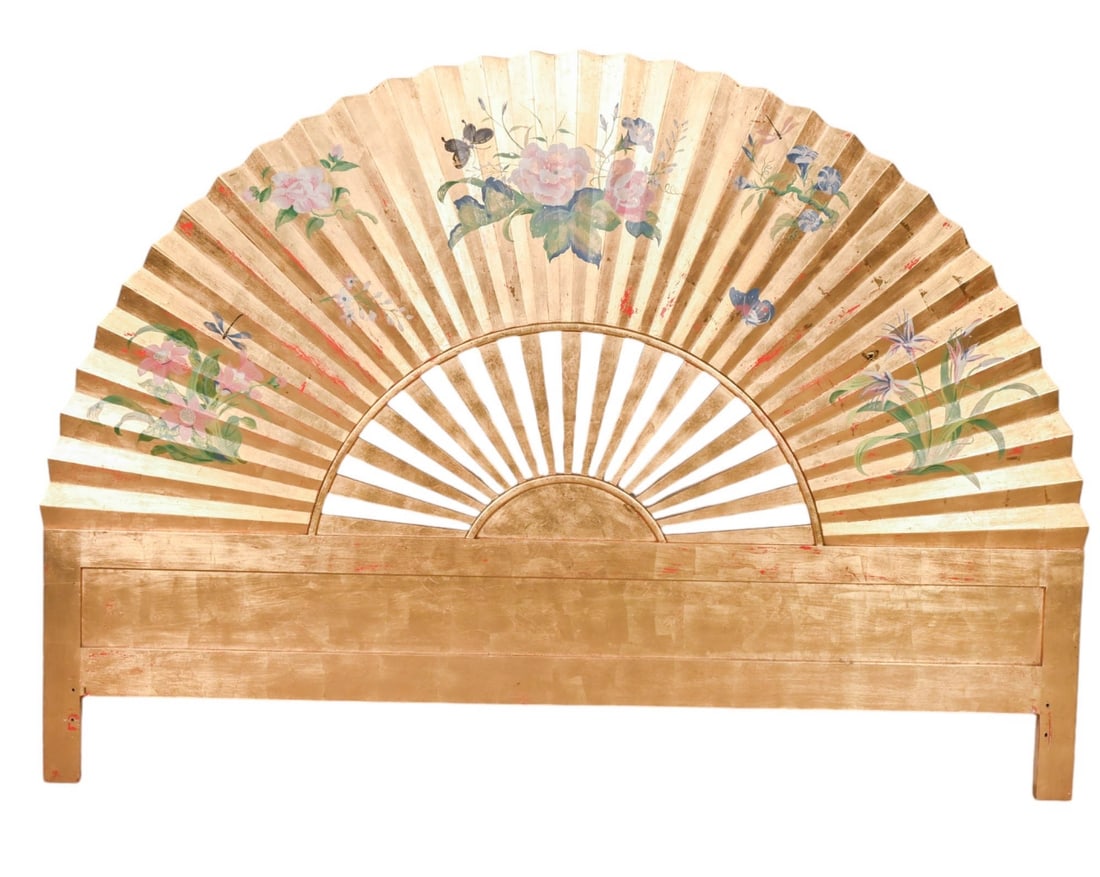 DAVID BARRETT GILT PAINTED FAN