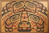 DAVID BOXLEY CARVED CEDAR WALL