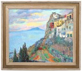 DAVID BURLIUK 'NAPLES BAY AND