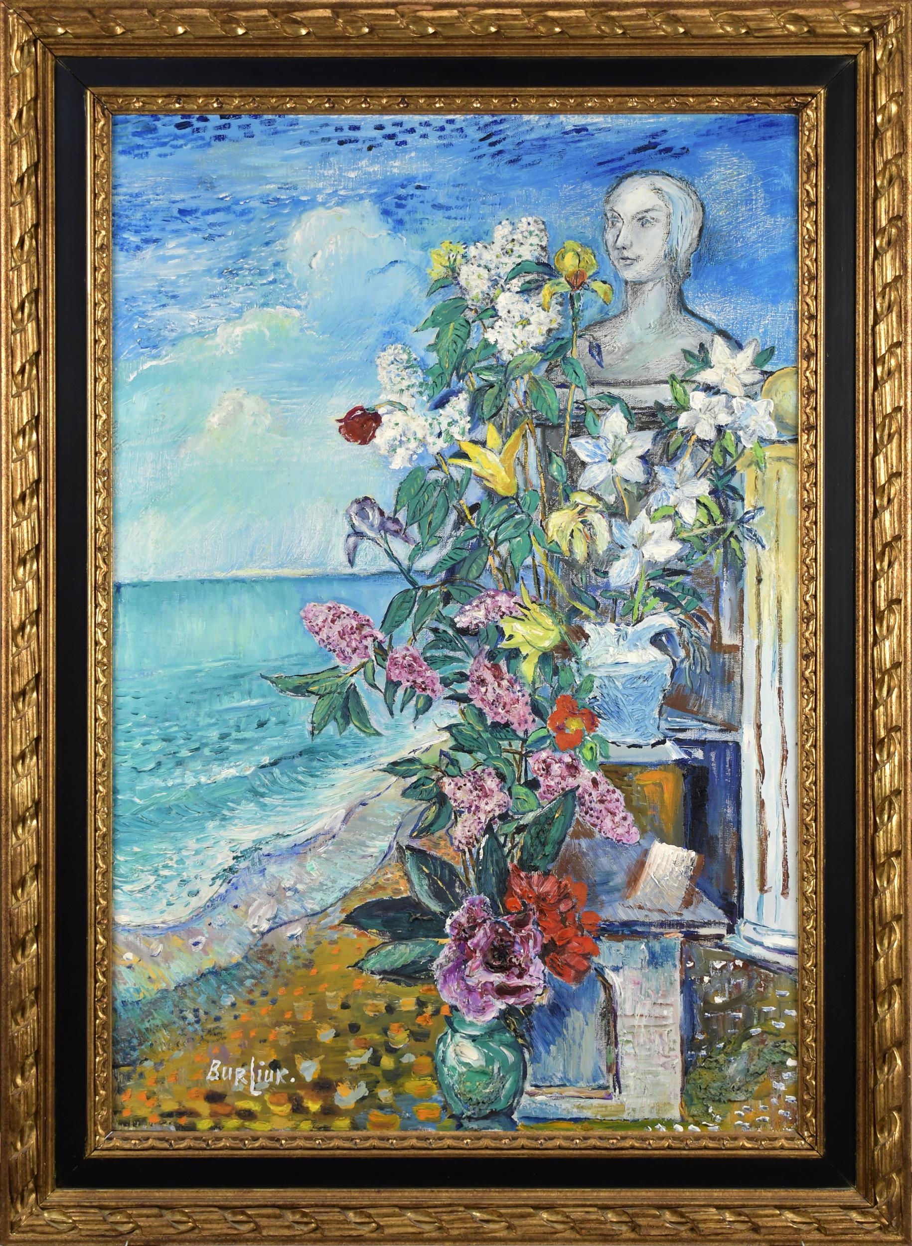 DAVID BURLIUK OIL ON CANVAS,