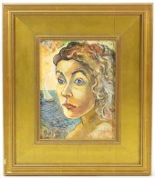DAVID BURLIUK PORTRAIT OF A WO