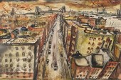 DAVID BURLIUK WATERCOLOR & CHA