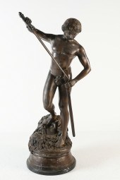 DAVID DEFEATING GOLIATH BRONZE