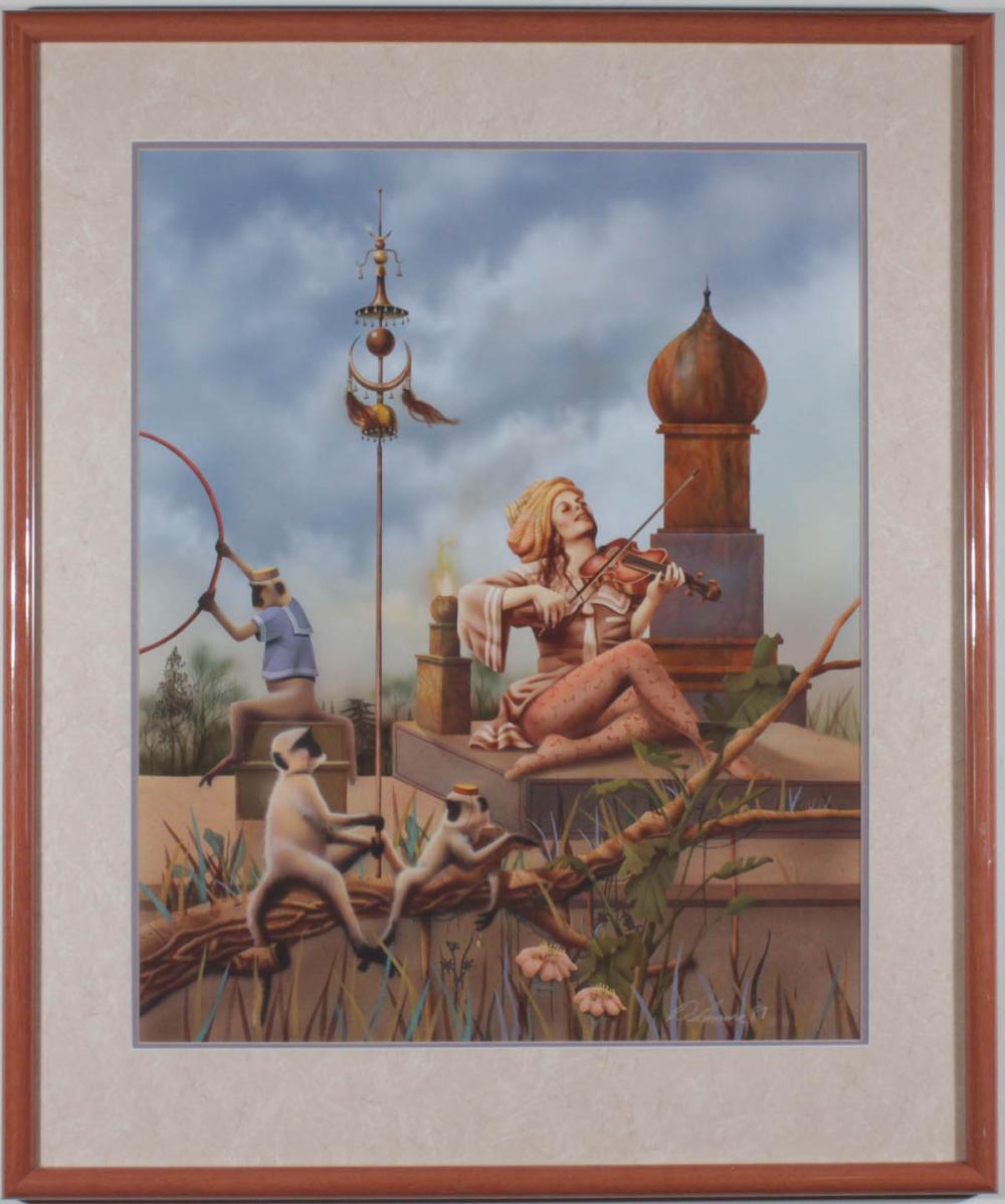 DAVID DELAMARE GOUACHE ON