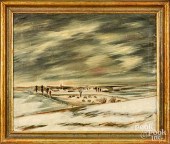 DAVID ELLINGER, OIL ON CANVASD