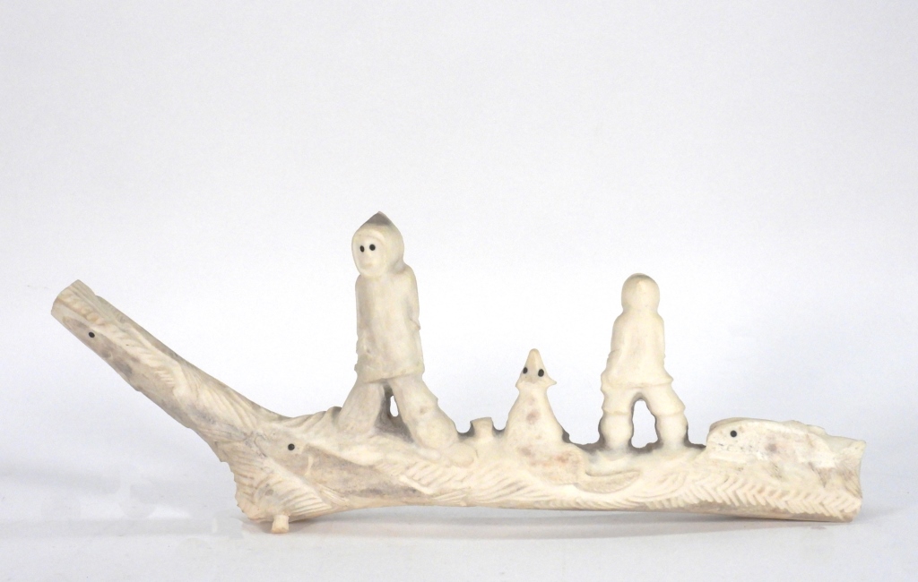 DAVID ETOOK INUIT CARVED BONE