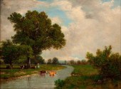 DAVID JOHNSON (1827-1908) OIL,