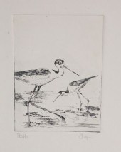 DAVID LAZARUS ETCHING "STILTS"