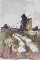 DAVID LAZARUS WATERCOLOR ON PA