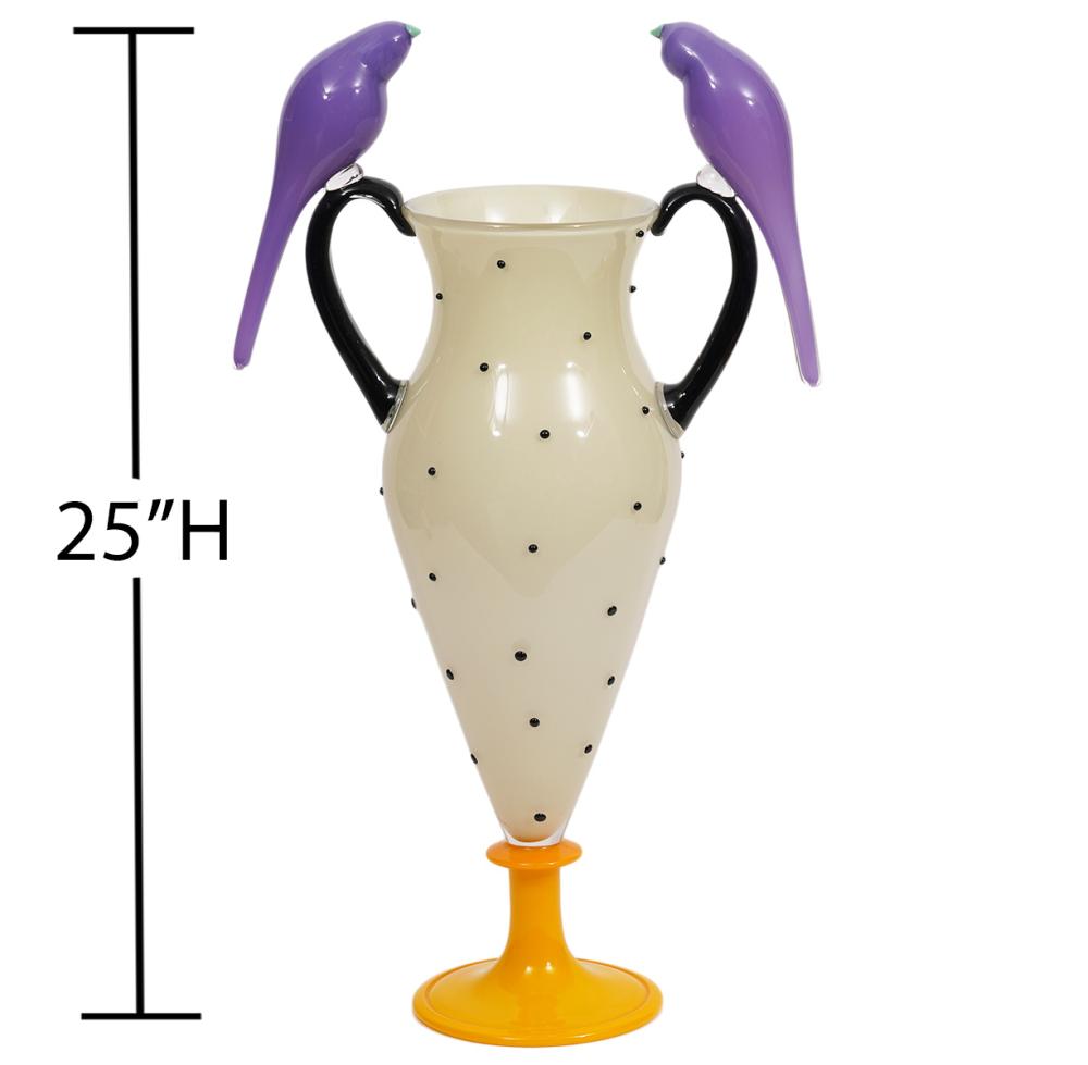 DAVID LEVI MURANO BIRD VASEDavid