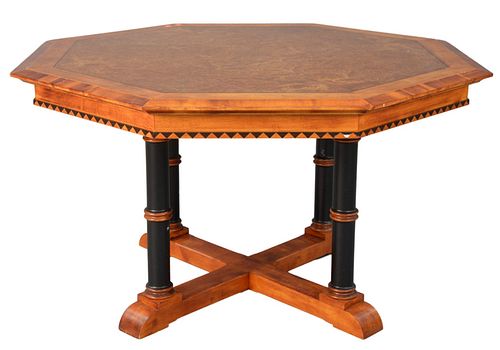 DAVID LINLEY OCTAGON HALL TABLE,