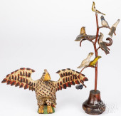 DAVID LUDWIG CARVED BIRD TREE,