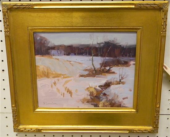 David Lussier  oil on panel  Snow