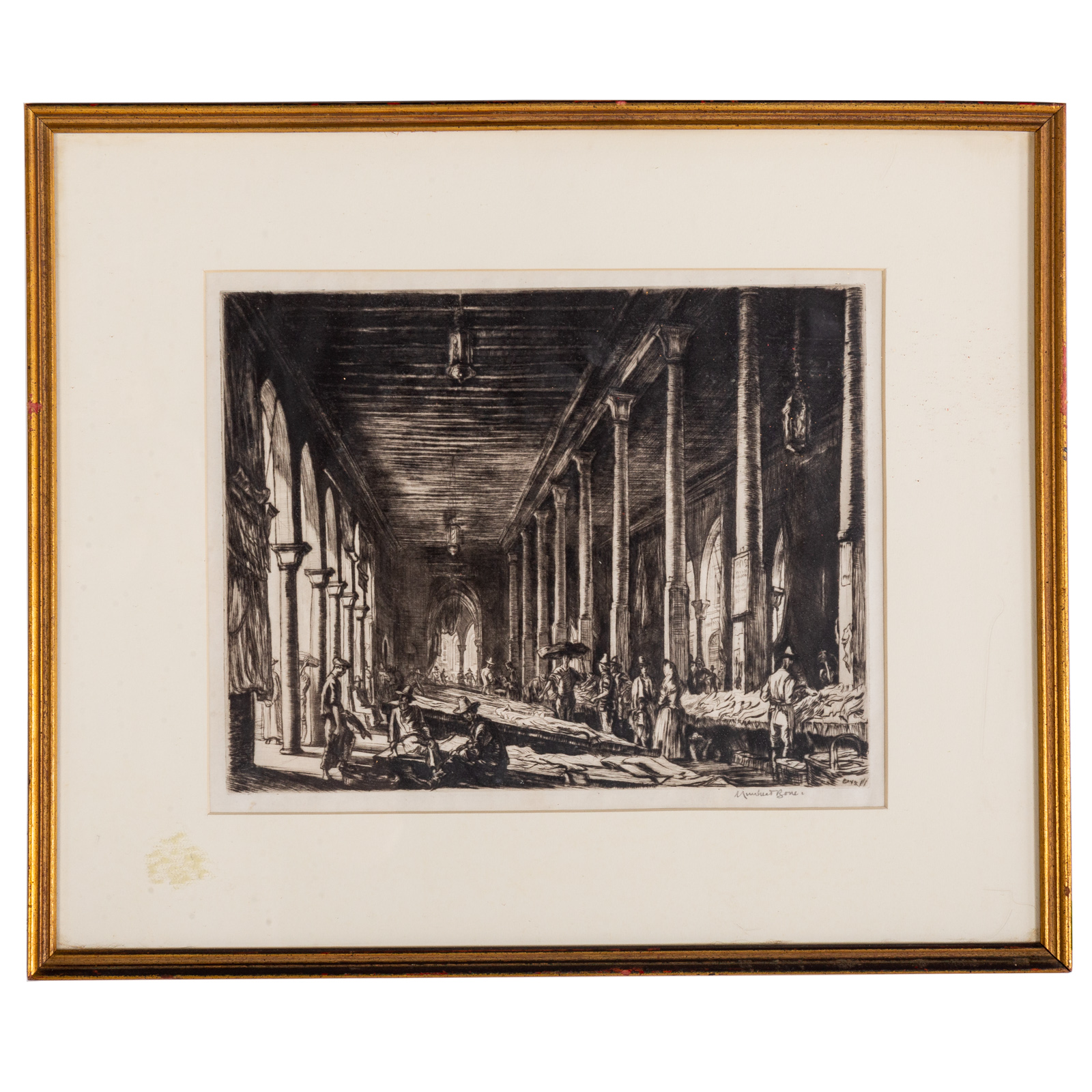DAVID MUIRHEAD BONE."FISH MARKET