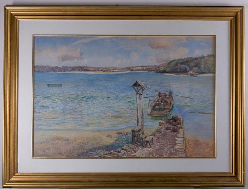 DAVID MURRAY WATERCOLOR "FERRY
