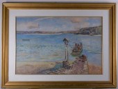 DAVID MURRAY WATERCOLOR "FERRY