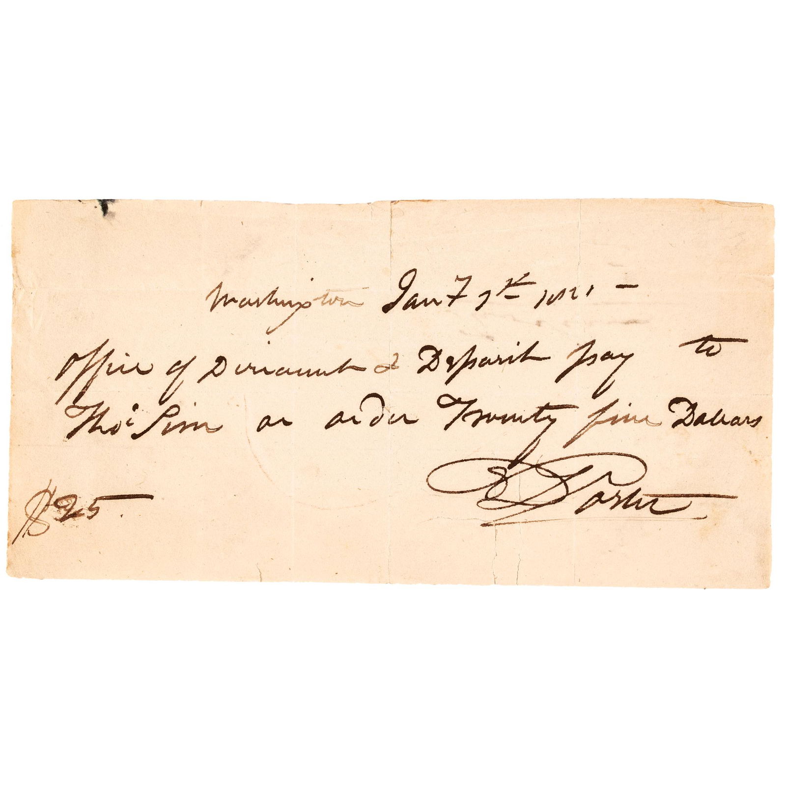 DAVID PORTER SIGNED PAY