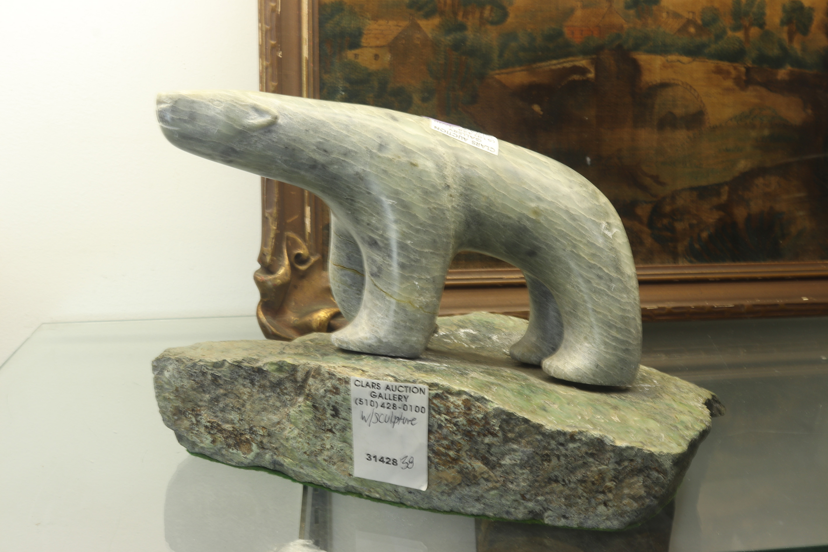 DAVID RUBEN STONE CARVING OF A BEAR