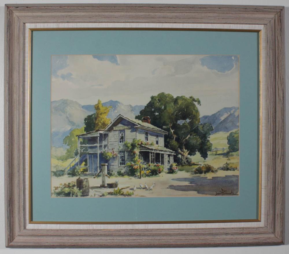 DAVID SCHWARTZ WATERCOLOR ON