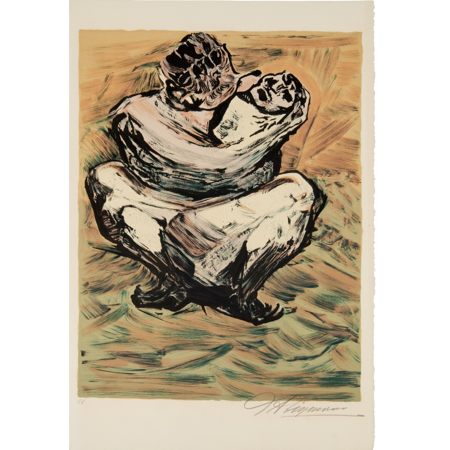 DAVID SIQUEIROS, SIGNED LITHOGRAPH,