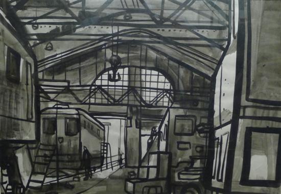 David Smith (1920-1998) ink and