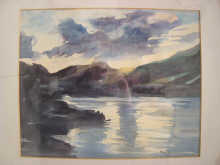 David Smith; watercolour of lake
