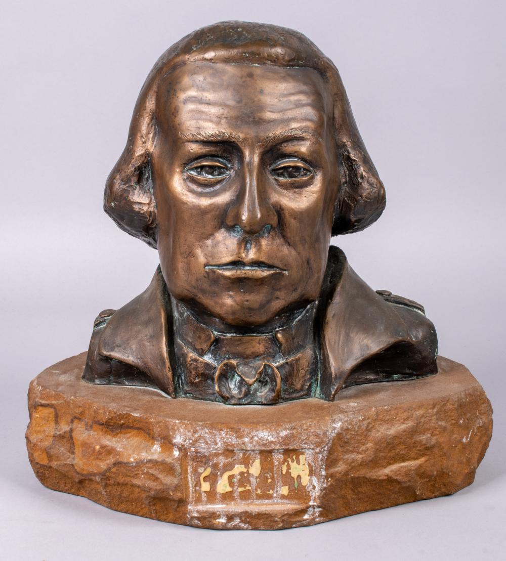 DAVID SPENCE, BRONZE BUST OF