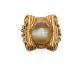 DAVID WEBB 18K GOLD AND CAT'S