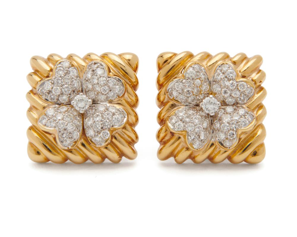 DAVID WEBB 18K GOLD AND DIAMOND