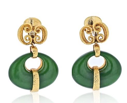 DAVID WEBB 18K SCEPTER JADE GOLD
