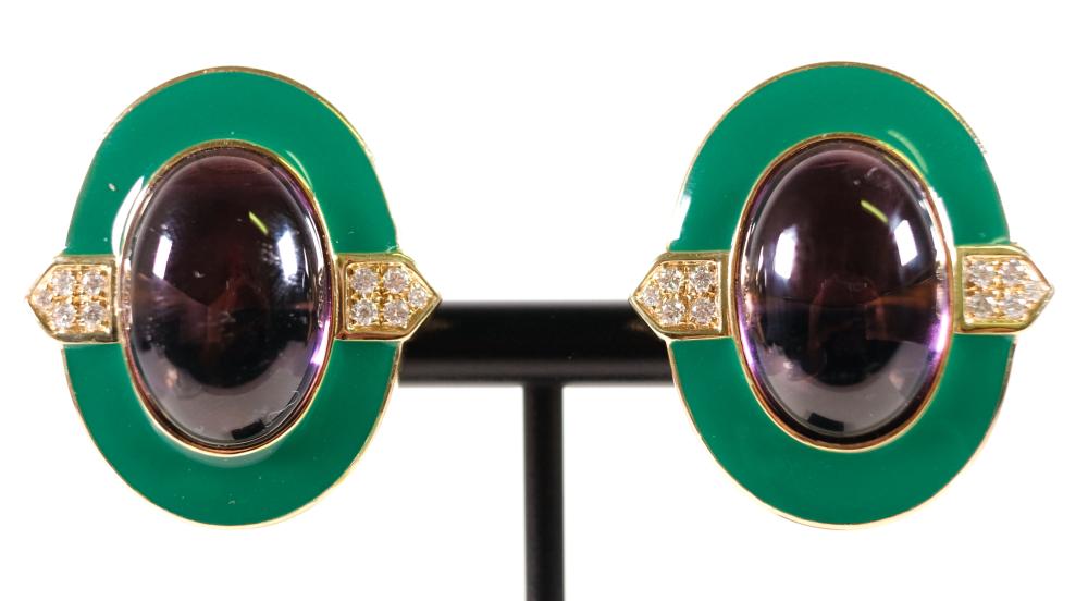 DAVID WEBB 18K YG AMETHYST JADE